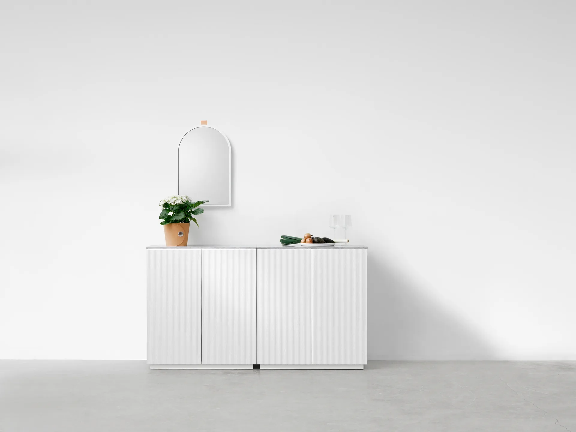 Echo wall mirror, White, 43x63 cm A2