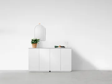 Echo wall mirror - White, 43x63 cm - A2