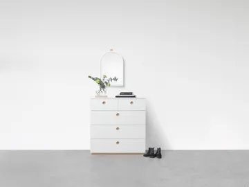 Echo wall mirror - White, 43x63 cm - A2