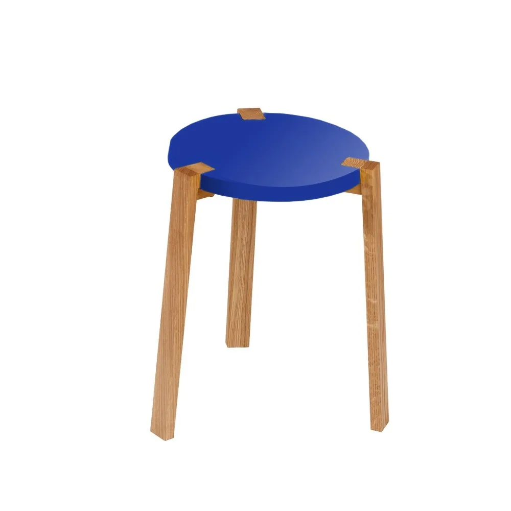 A2 Happy Pall Blue, oak legs | Scandinavian Design | Stools | Blue