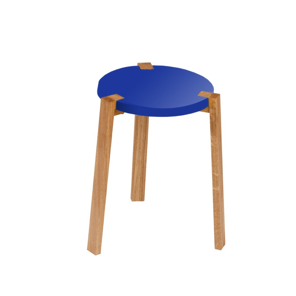 A2 Happy Pall Blue, oak legs | Scandinavian Design | Stools | Blue