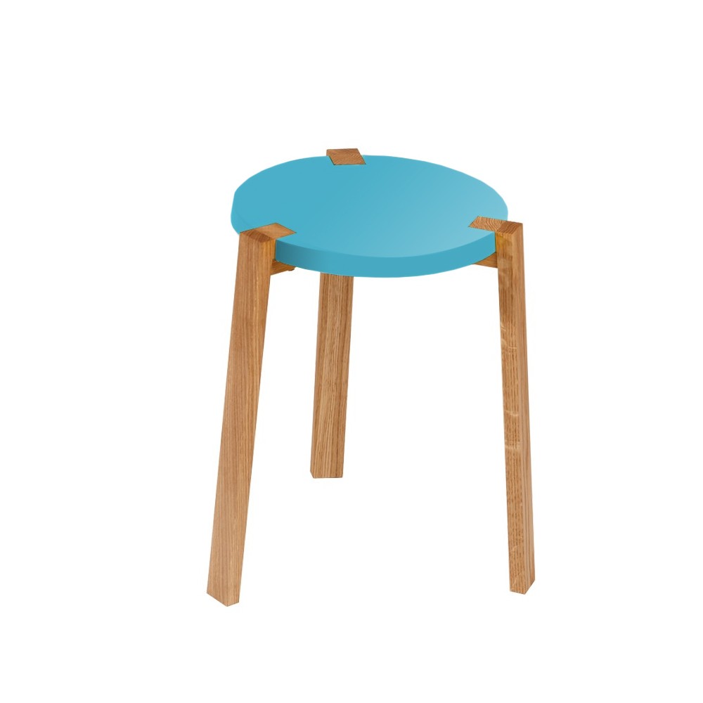 A2 Happy Pall Turquoise, oak legs | Scandinavian Design | Stools | Turquoise