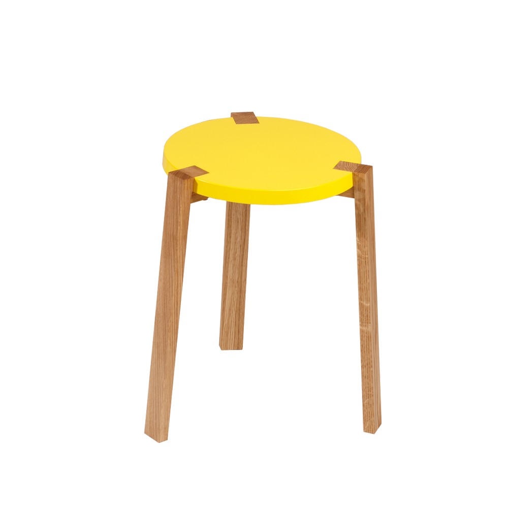 A2 Happy Pall Yellow, oak legs | Scandinavian Design | Stools | Yellow