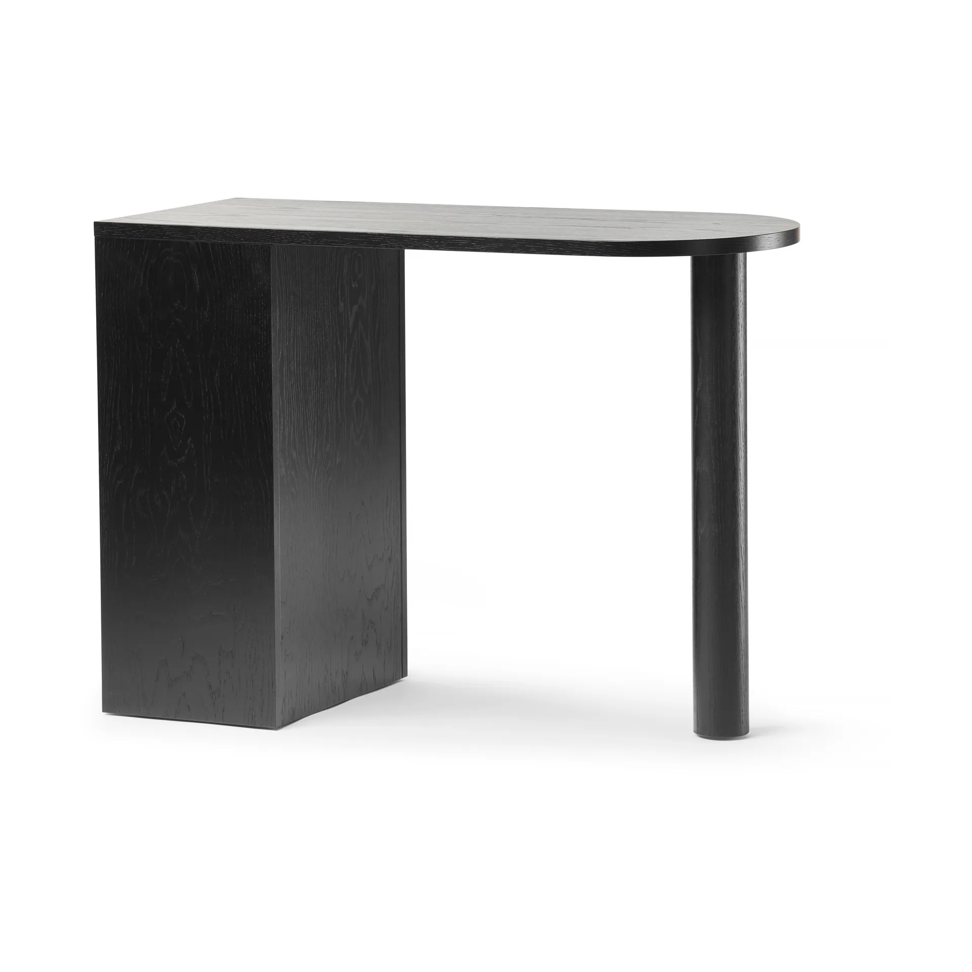Hub desk, Black-stained oak, 100x73x43 cm A2