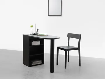 Hub desk - Black-stained oak, 100x73x43 cm - A2