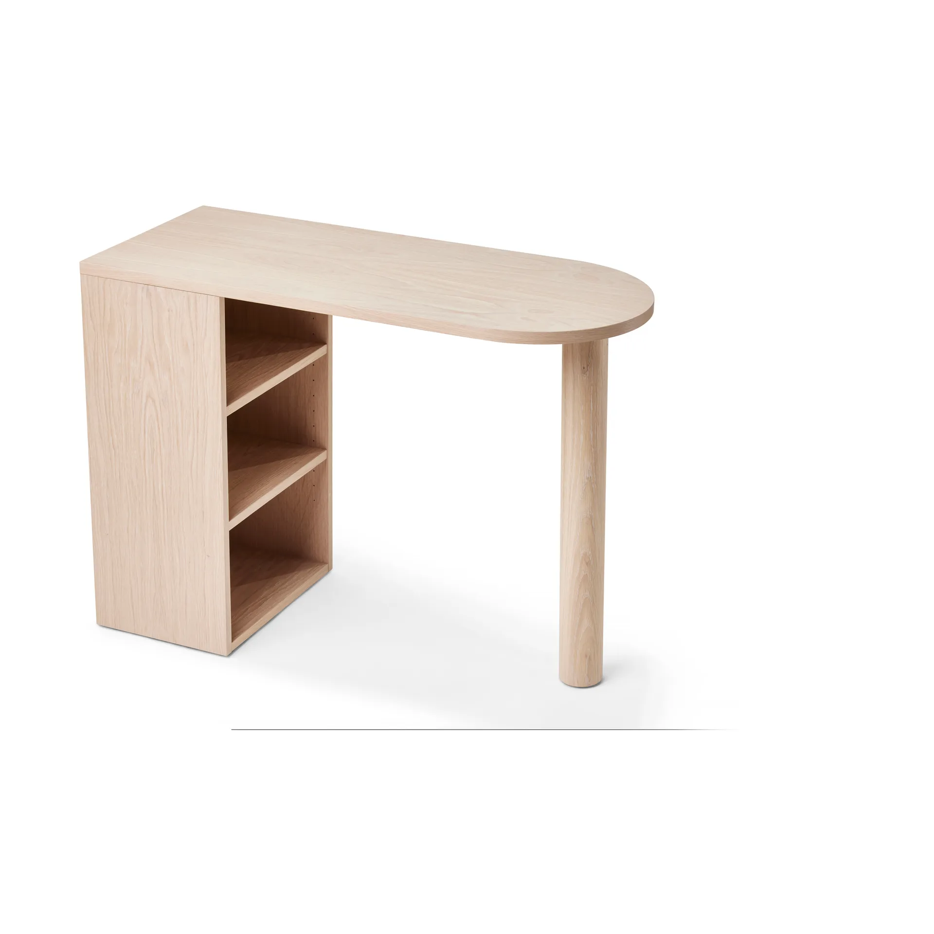 Hub desk, White-oiled oak, 100x73x43 cm A2