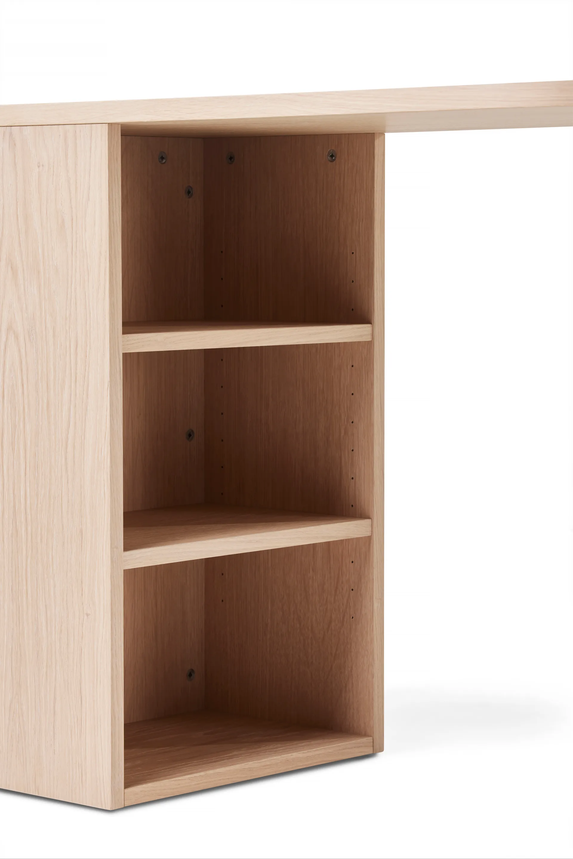 Hub desk, White-oiled oak, 100x73x43 cm A2