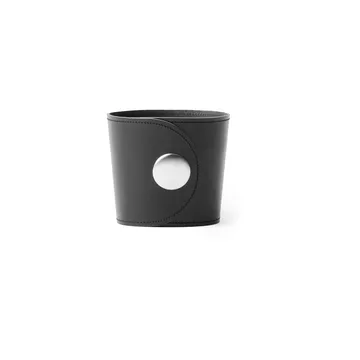 Hug flower pot - Tärnsjö leather black, Ø12x14 cm - A2
