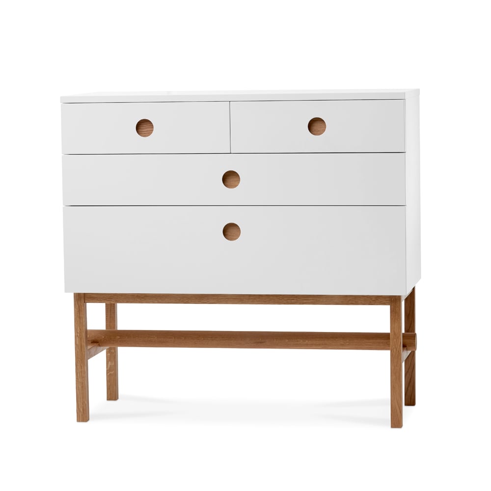 A2 Keep dresser White, oiled oak legs | Scandinavian Design | White