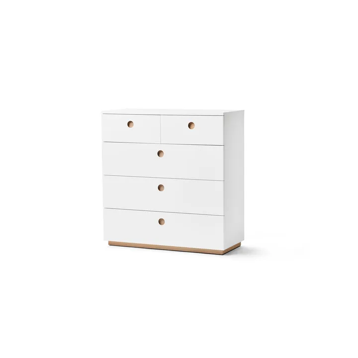 Keep high chest of drawers - White-oiled oak, 95x98x40 cm - A2