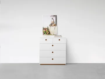 Keep high chest of drawers - White-oiled oak, 95x98x40 cm - A2