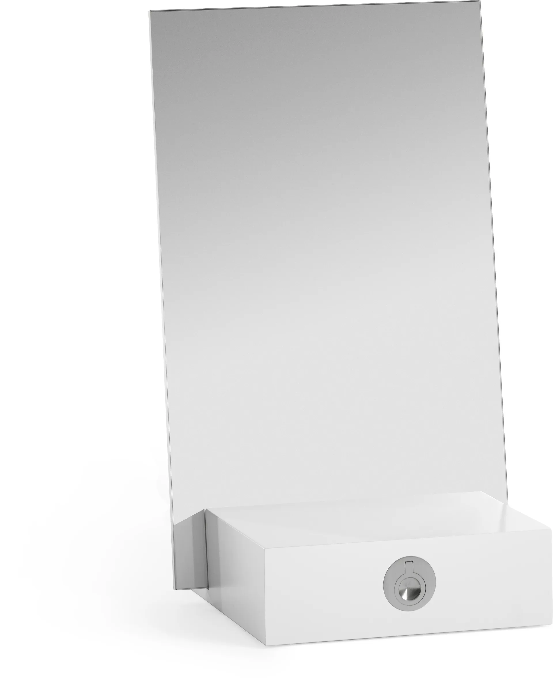 Me table mirror with storage, White, 34x57x30 cm A2