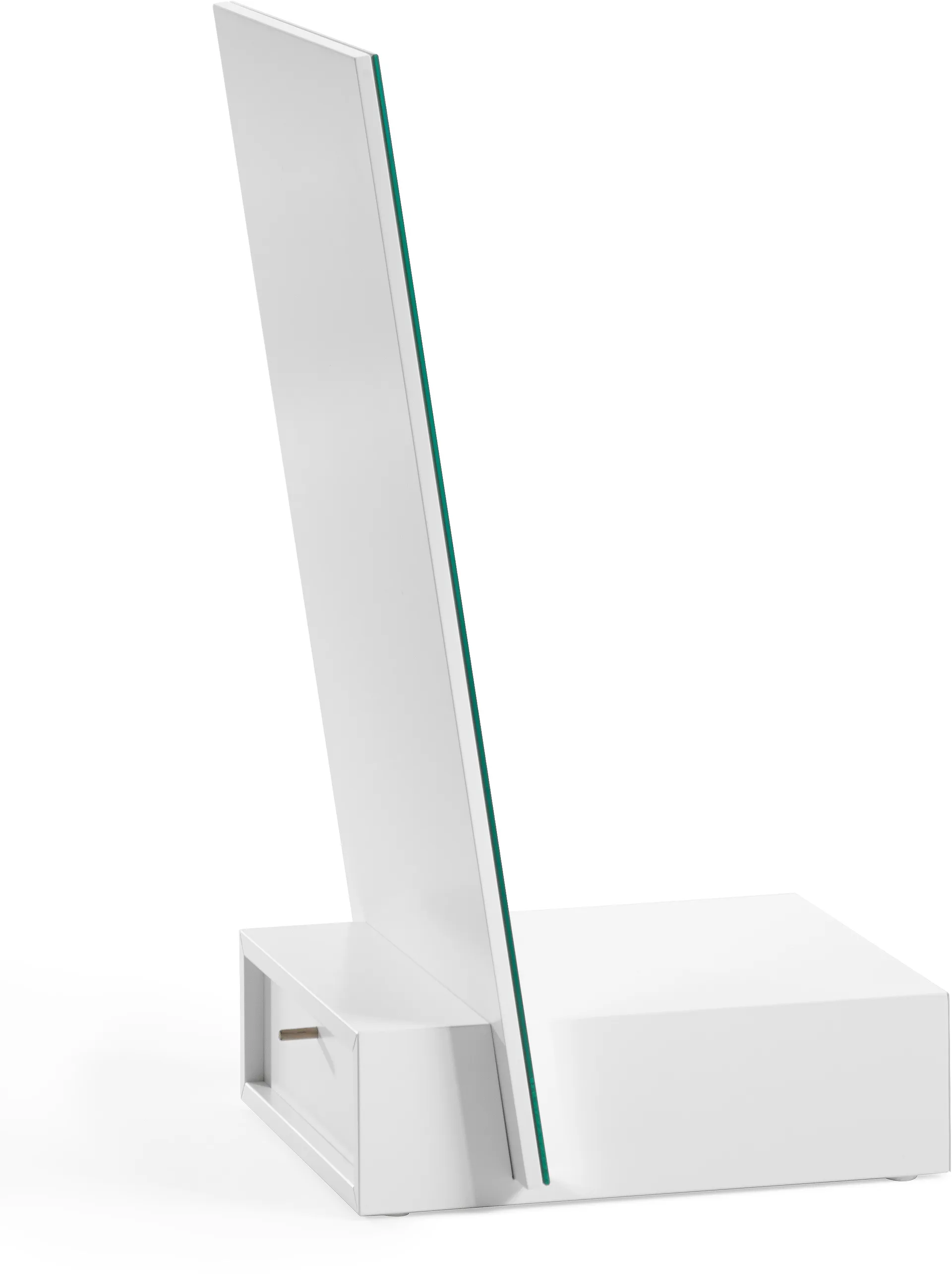 Me table mirror with storage, White, 34x57x30 cm A2