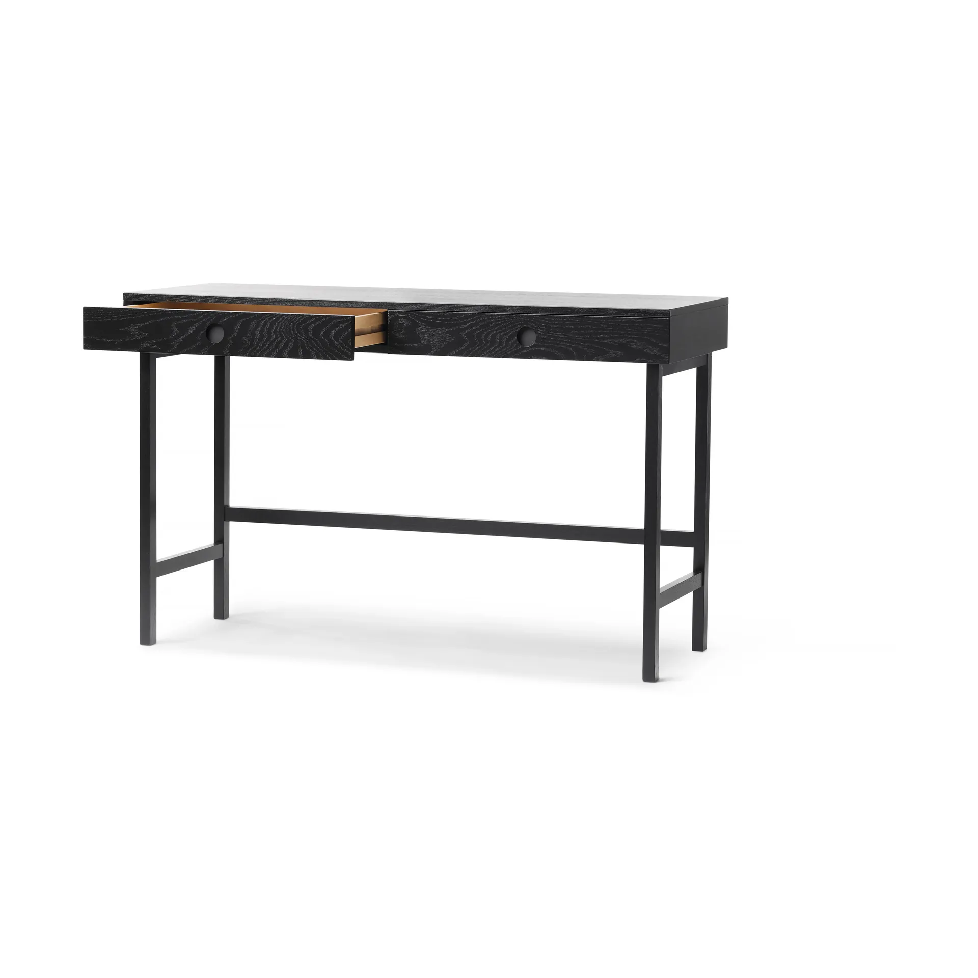 Mind desk, Black-stained oak, 118x74x44 cm A2