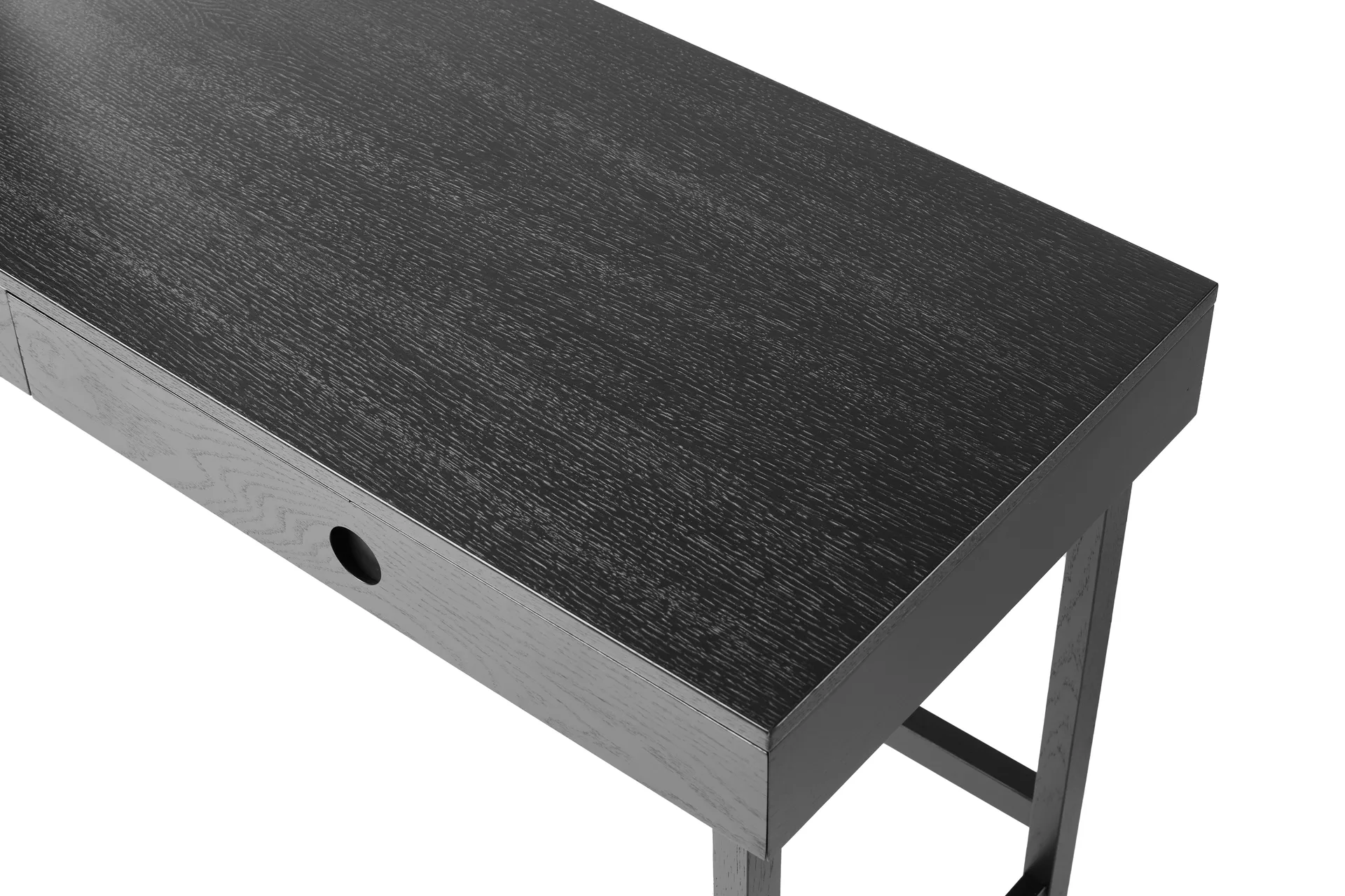 Mind desk, Black-stained oak, 118x74x44 cm A2