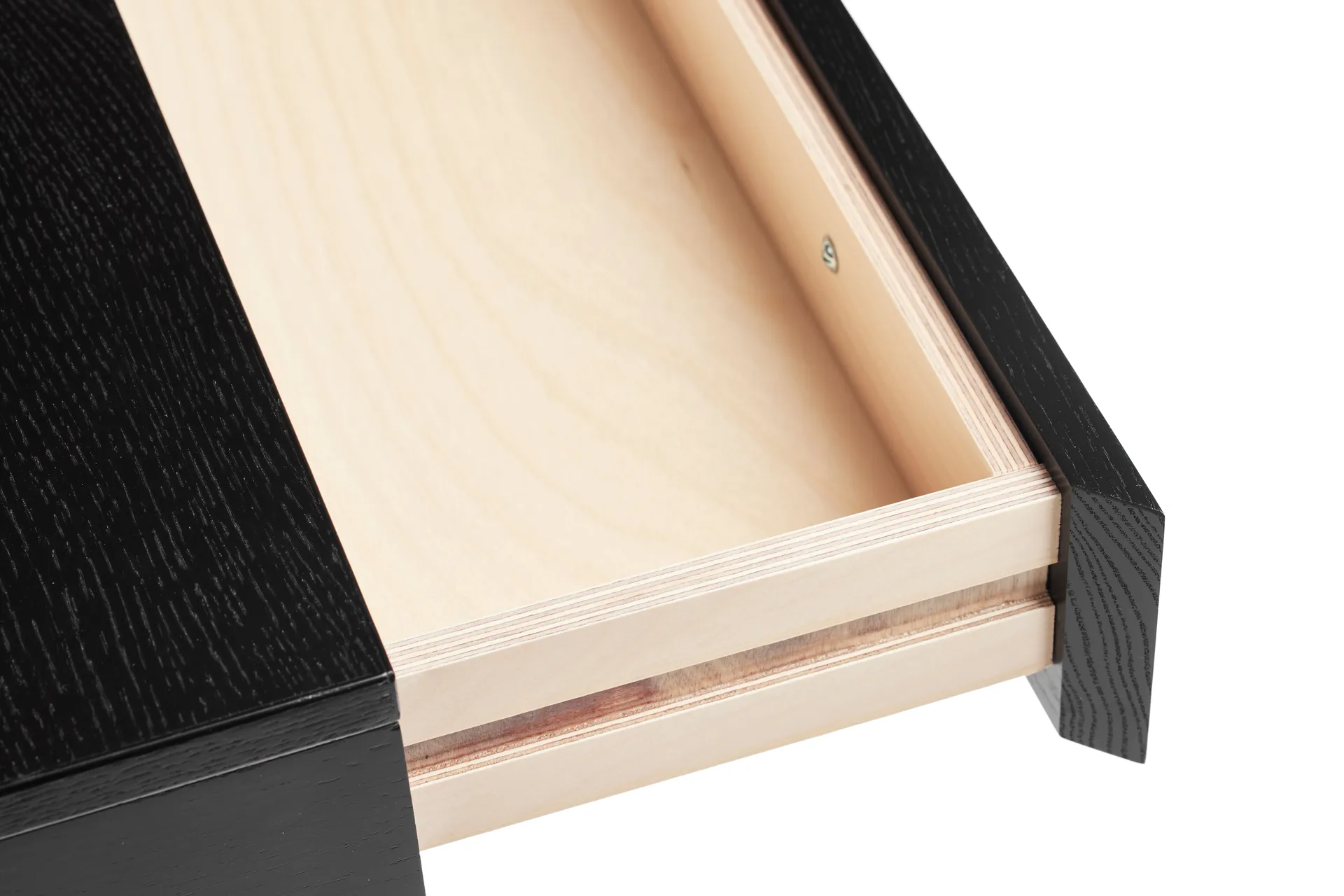 Mind desk, Black-stained oak, 118x74x44 cm A2