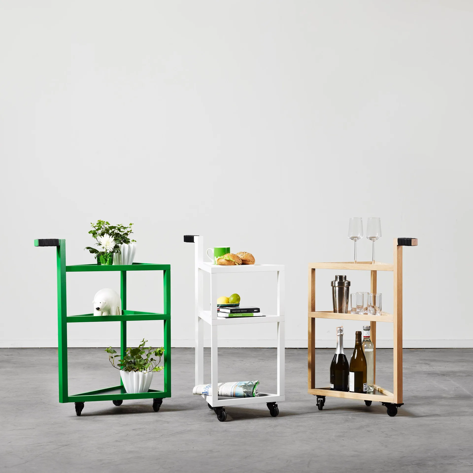 Move serving trolley, green A2