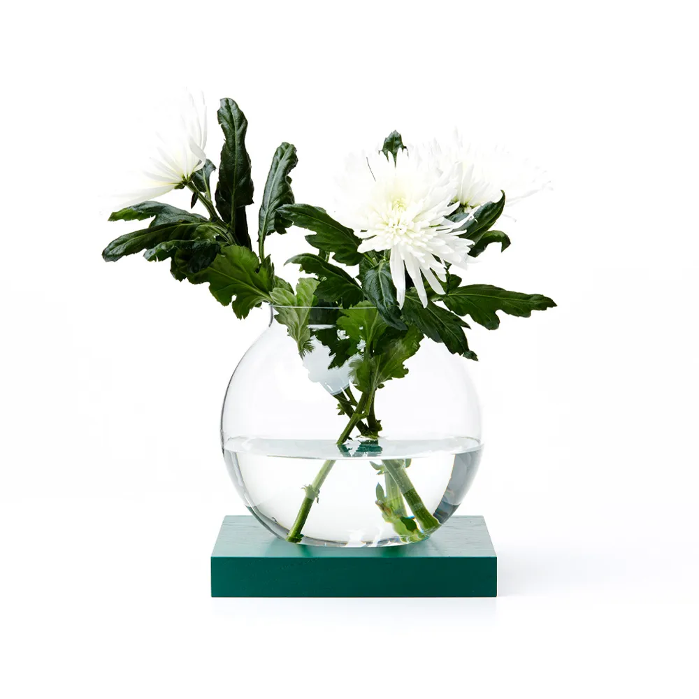 Space decoration, Oak green stained, glass A2