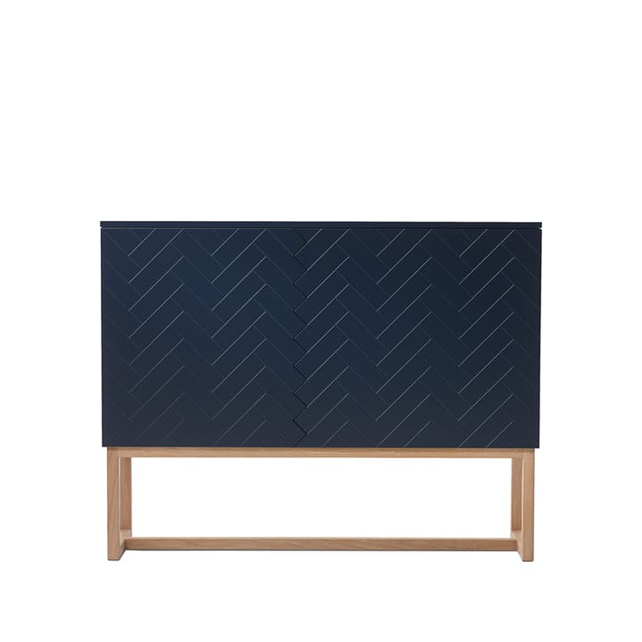 Story Side table - Midnight blue, white oiled oak stand - A2