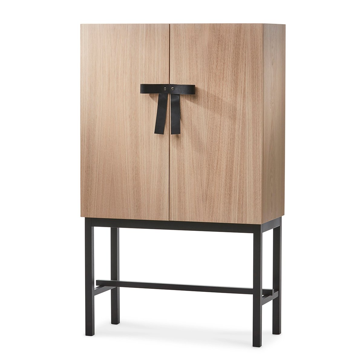 A2 The Bow cupboard White-oiled oak-black | Scandinavian Design | Display & glass cabinets | Beige