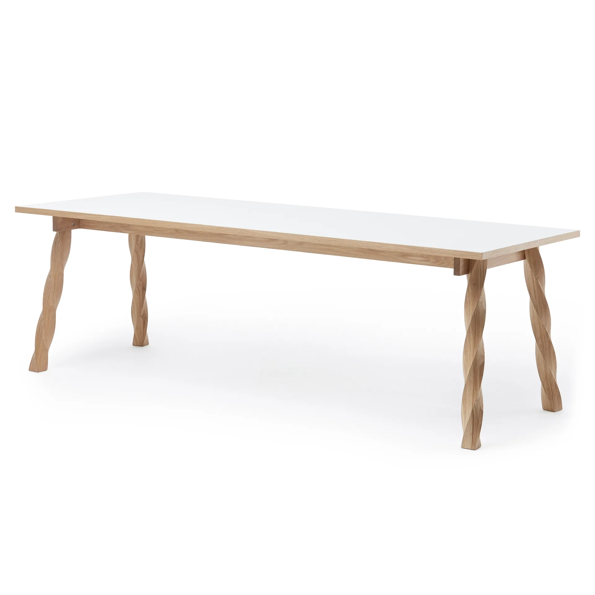 Twist dining table, White oiled oak-white A2