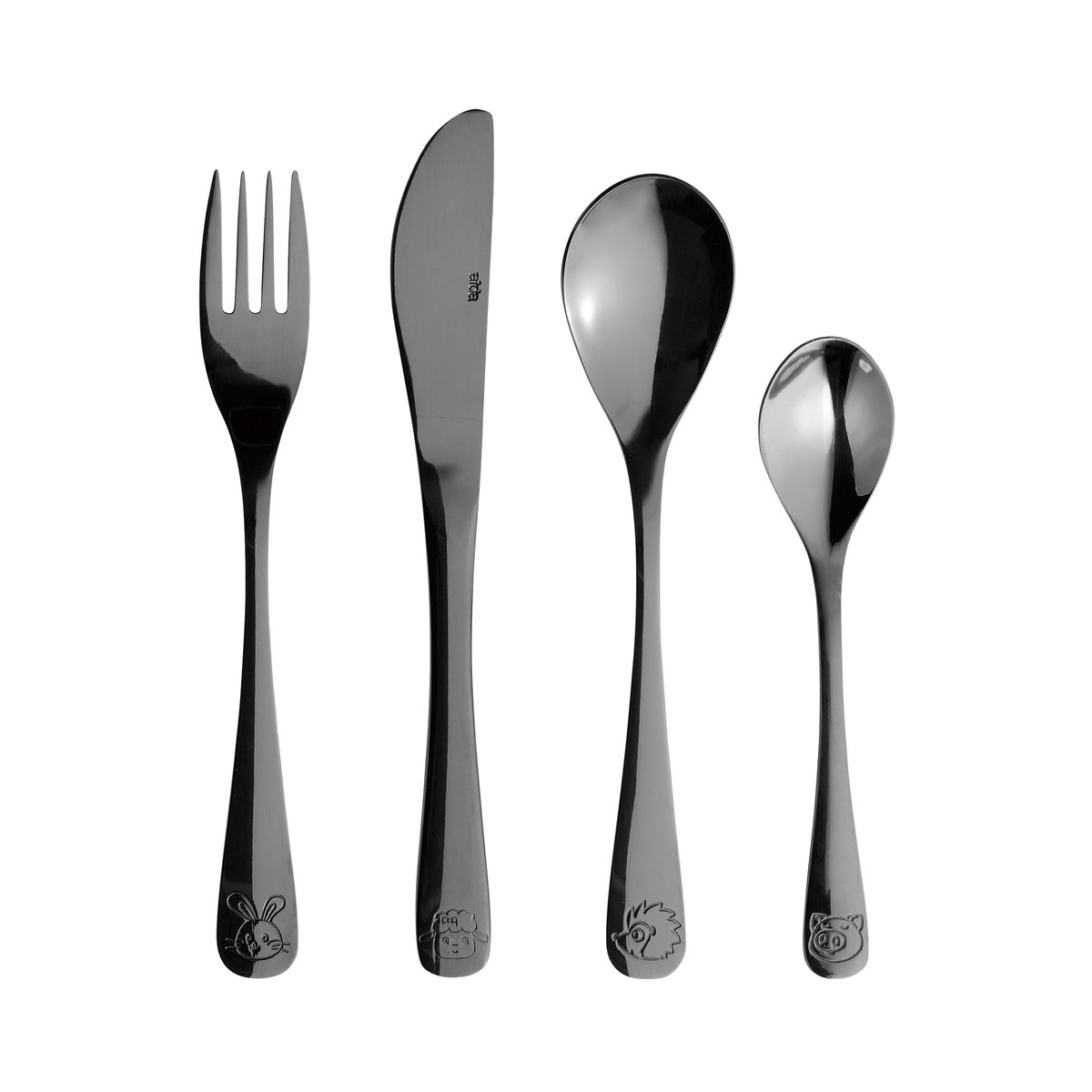 Aida Aida children"s cutlery 4 pieces Black