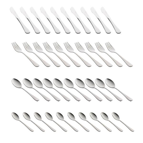 Aida Atelier cutlery set 40 pieces | Scandinavian Design | Cutlery sets | Silver-coloured
