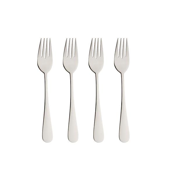 Atelier dinner fork 18.5 cm 4-pack - Stainless steel - Aida