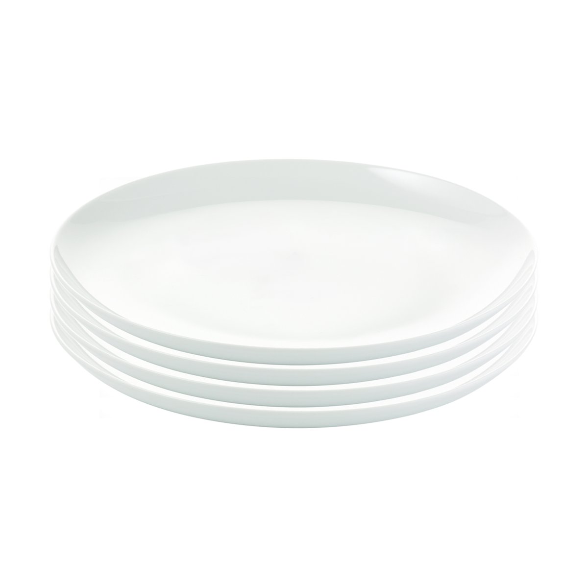 Aida Atelier matte plate o25 cm 4-pack Superwhite | Scandinavian Design | Dinner plates | White
