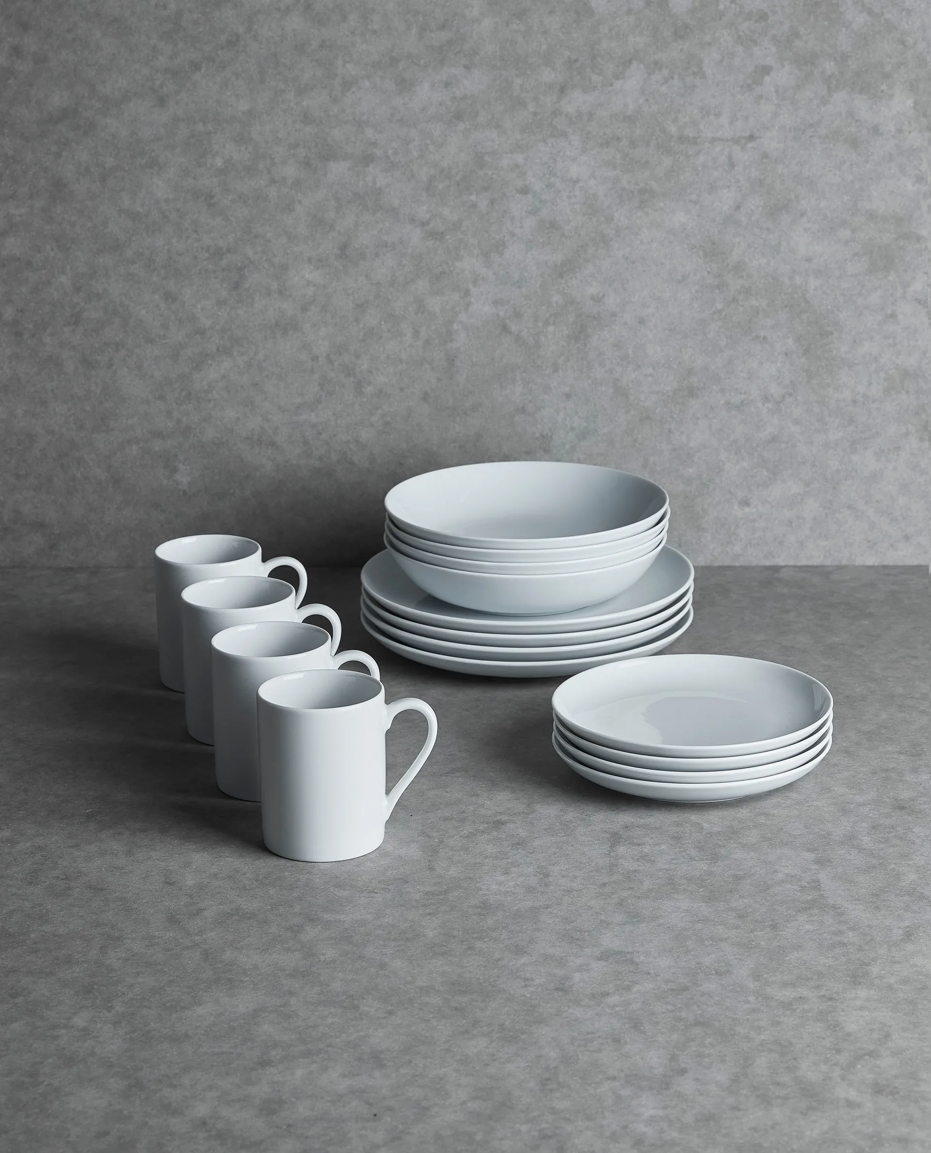 Atelier matte plate Ø25 cm 4-pack
, Superwhite Aida