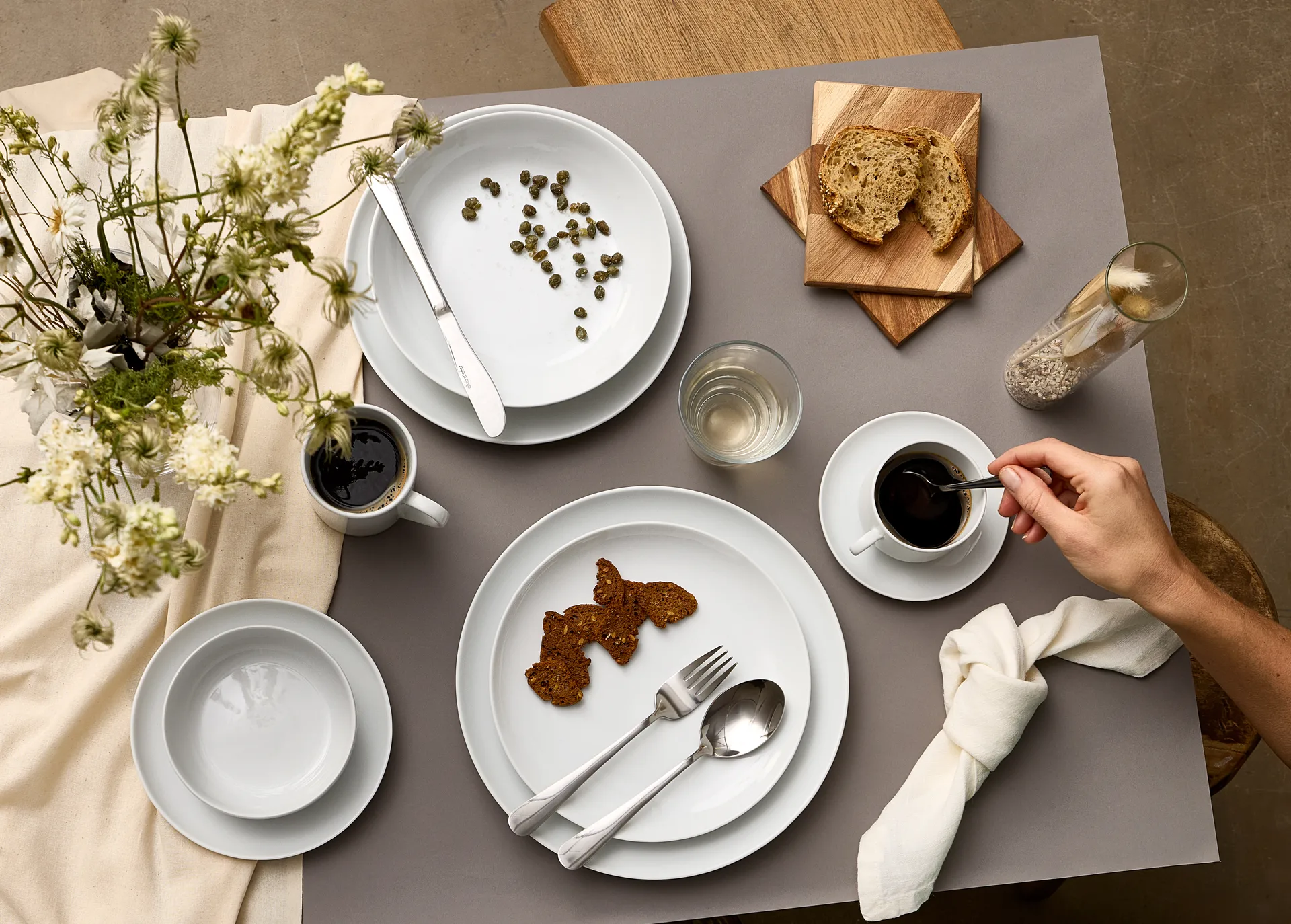 Atelier plate Ø18 cm 4-pack, Superwhite Aida