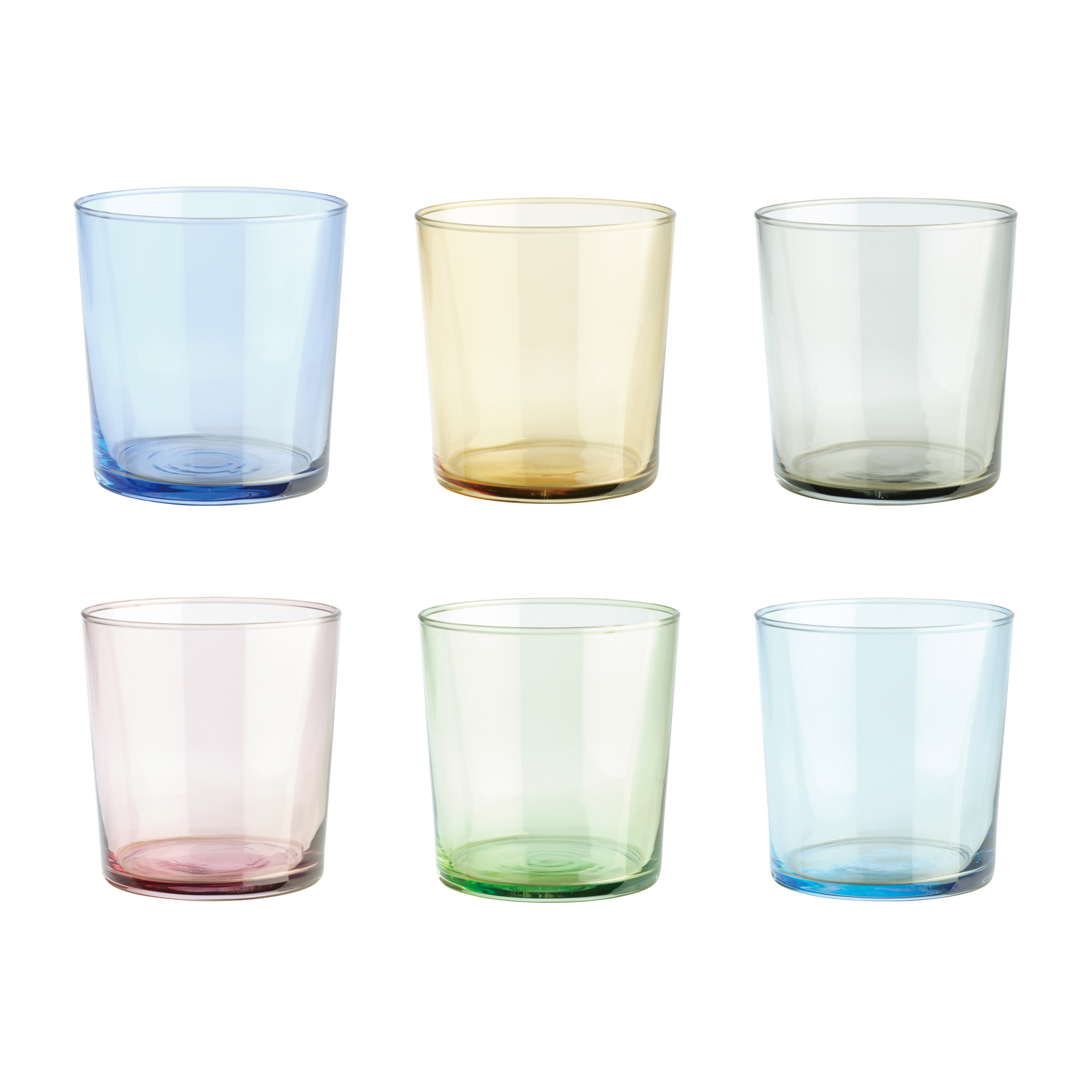 Colored Tumblers & Water Glasses Set of 4 Multi Colors Drinking