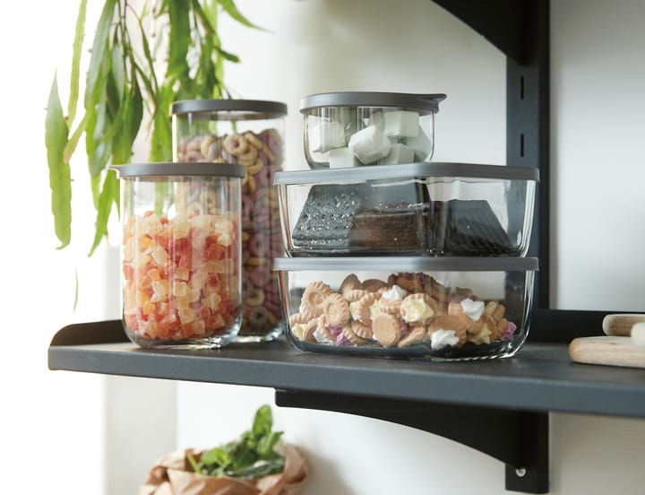 Café storage jar with lid 1 liter, Clear Aida