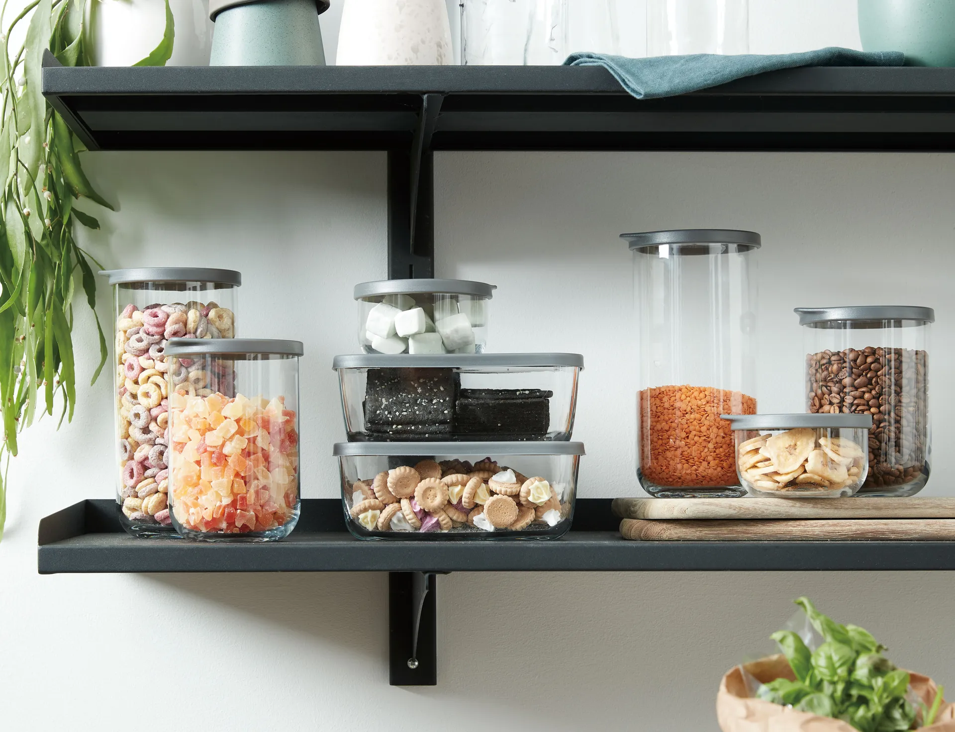 Café storage jar with lid 38 cl, Clear Aida