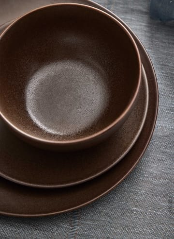 Ceramic Workshop bowl Ø15 cm - Chestnut-matte brown - Aida