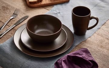 Ceramic Workshop bowl Ø15 cm - Chestnut-matte brown - Aida