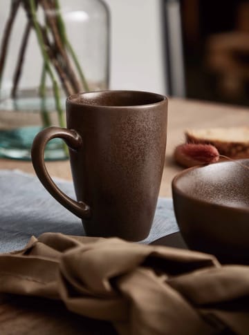 Ceramic Workshop cup 35 cl - Chestnut-matte brown - Aida