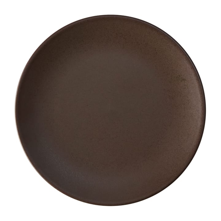 Ceramic Workshop plate Ø26 cm - Chestnut-matte brown - Aida