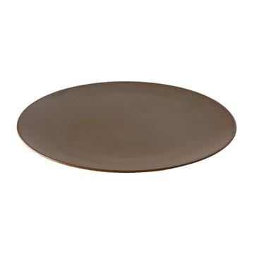 Ceramic Workshop plate Ø26 cm - Chestnut-matte brown - Aida