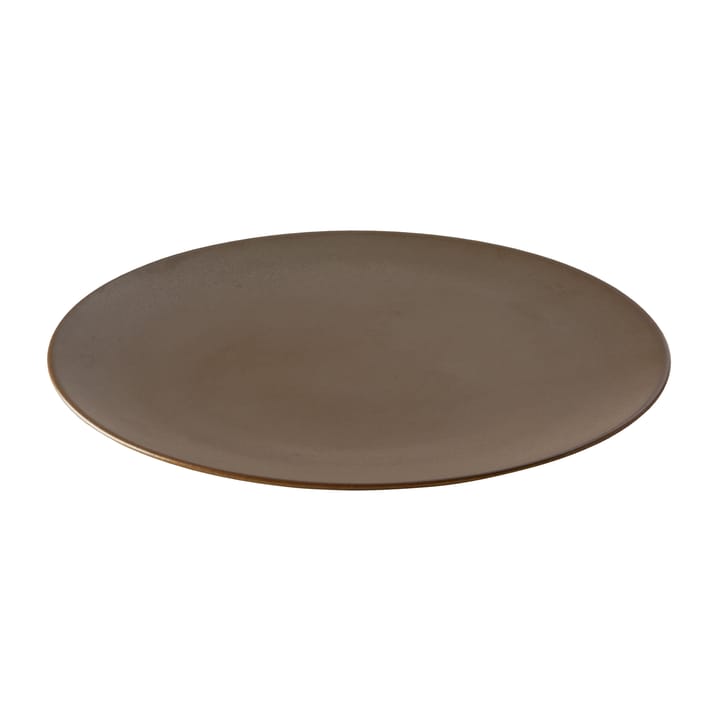 Ceramic Workshop plate Ø26 cm - Chestnut-matte brown - Aida