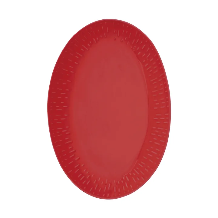 Confetti oval platter - Chili, 25.5x36 cm - Aida