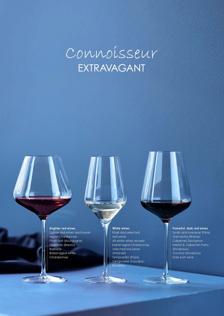 Connoisseur Extravagant white wine glass 40.5 cl 4-pack - Clear - Aida
