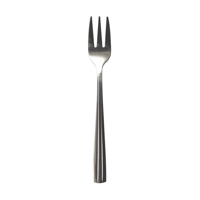 Aida Groovy cake fork stainless steel | Scandinavian Design | Dessert cutlery | Silver-coloured