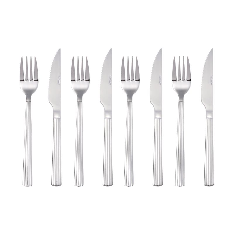 Aida Groovy cutlery set 8 pieces Stainless steel