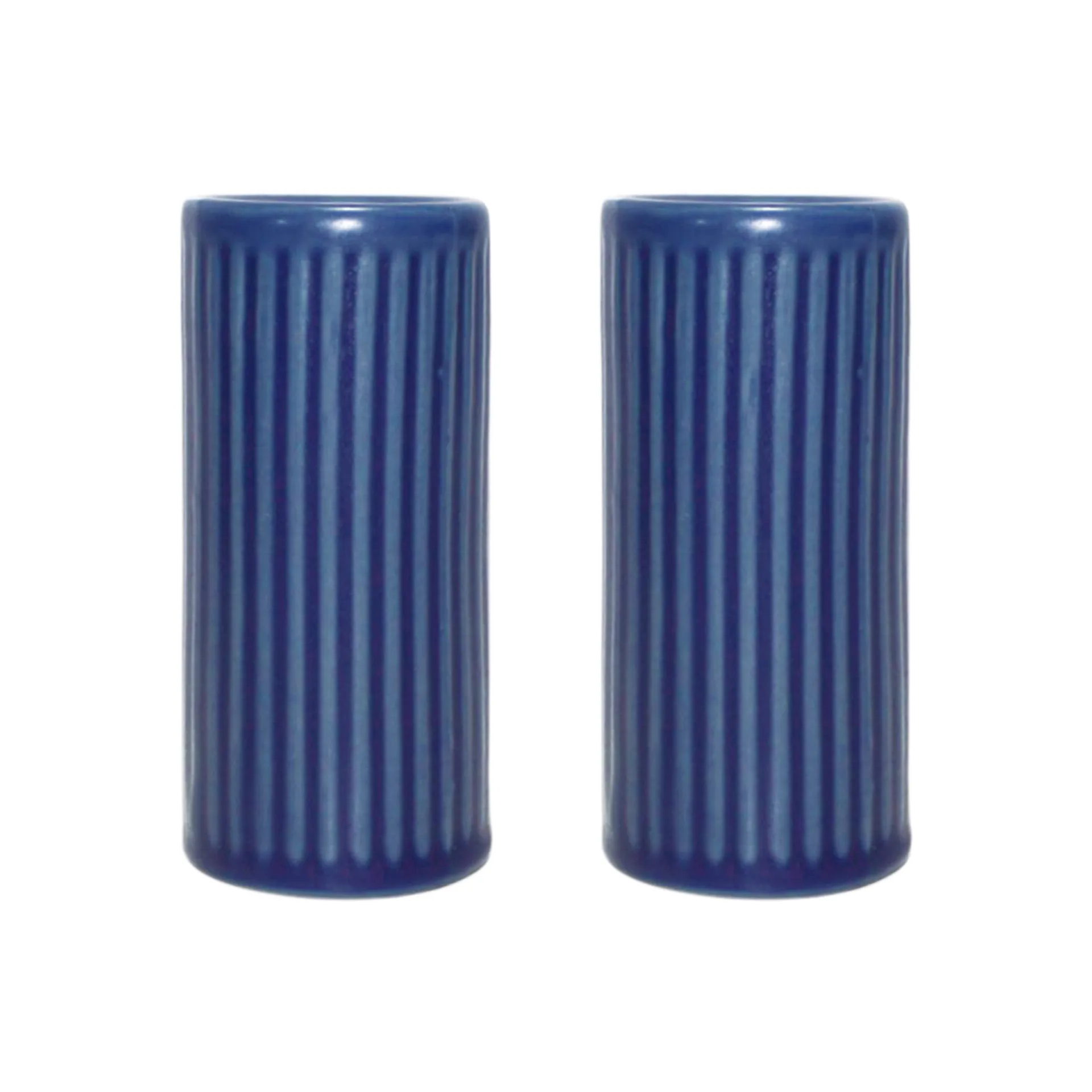 Groovy salt- and pepper cellar, Blue stoneware Aida