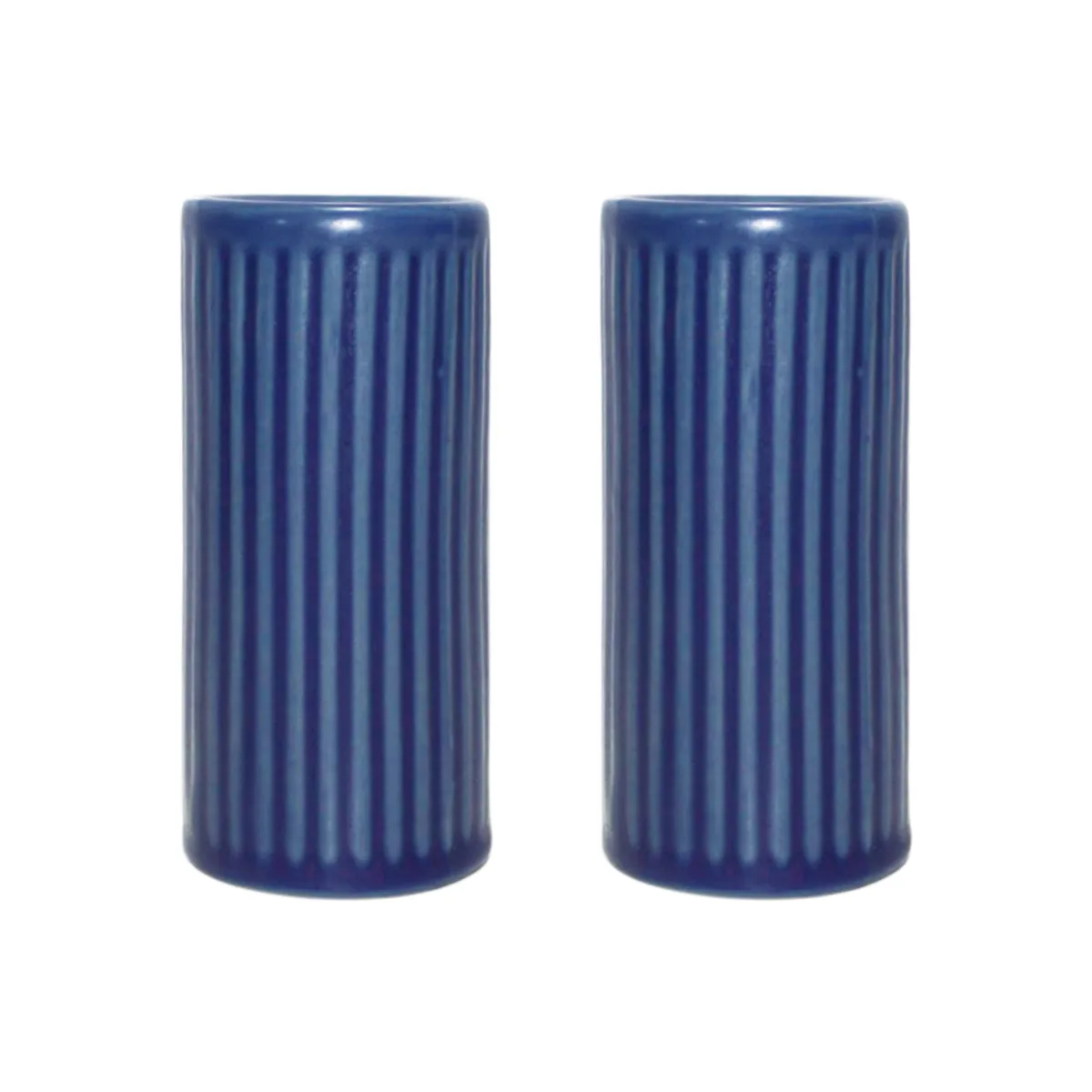 Aida Groovy salt- and pepper cellar Blue stoneware