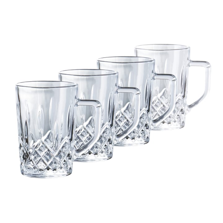 Harvey coffee glass with handle 27,5 cl 4-pack - Clear - Aida