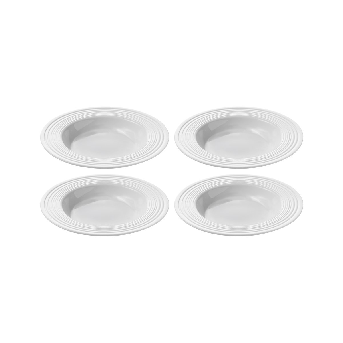 Aida Passion soup plate 4-pack o 23 cm | Scandinavian Design | Deep plates | White