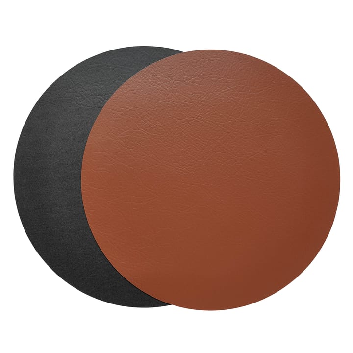 Quadro placemat Ø38 cm 1 pcs, Black-brown Aida