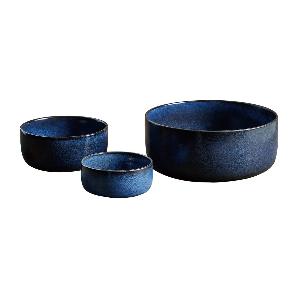 Aida Raw bowl 3 pieces Midnight blue | Scandinavian Design | Serving bowls | Blue